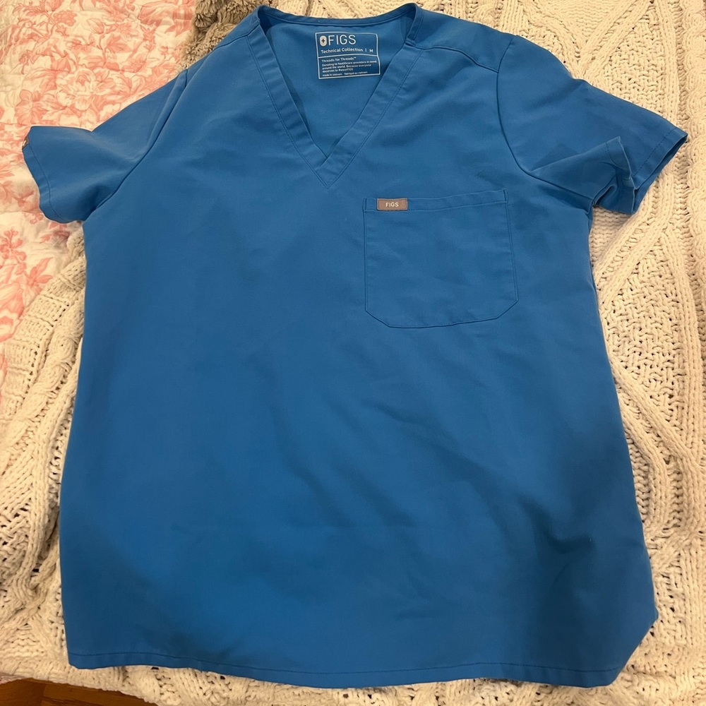 figs one pocket scrub top size medium